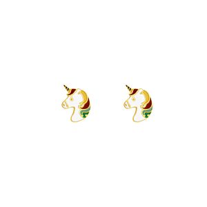 Brinco Infantil em Ouro 18K Unicórnio- AU5703