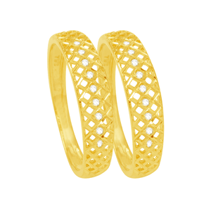Aparador de Aliança em Ouro 18K com Zirconia - AU5794
