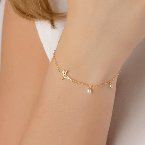 Pulseira em Ouro 18K Fé com Pérola - AU5801