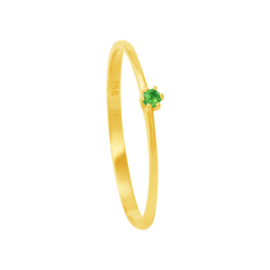 Anel Solitário em Ouro 18K com Zircônia - AU5808