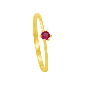 Anel em Ouro 18K Solitário com Zircônia - AU3284