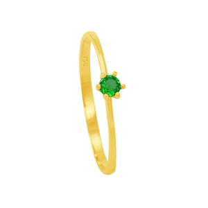 Anel em Ouro 18K Solitário com Zircônia - AU3286