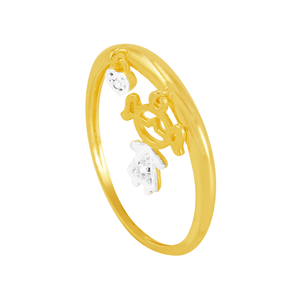 Anel em Ouro 18K Menina Coração com Zircônia - AU5158