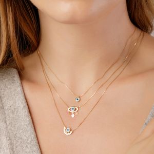Gargantilha em Ouro 18K Olho Grego - AU5762