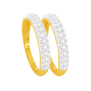 Aparador de Aliança em Ouro 18K com Diamantes - AU5859