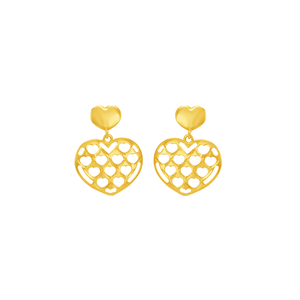 Brinco em Ouro 18K Corações - AU5888