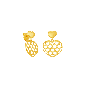Brinco em Ouro 18K Corações - AU5888