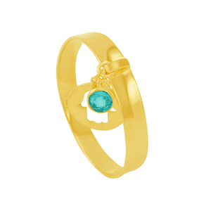 Anel em Ouro 18K com Pingente e Pedra - AU5999