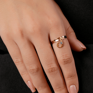 Anel em Ouro 18K com Pingente e Pedra - AU5999