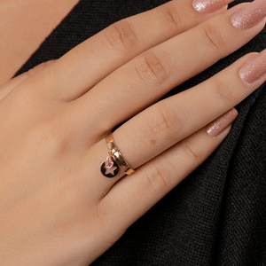 Anel em Ouro 18K com Pingente e Pedra - AU6007