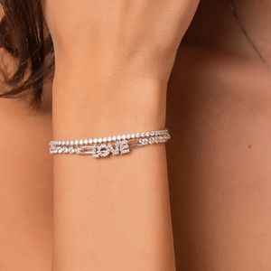 Pulseira em Ouro Branco 18K LOVE- AU6031