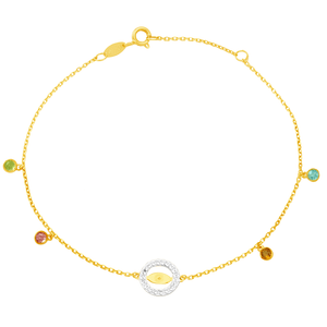Pulseira em Ouro 18K Olho Grego - AU6035
