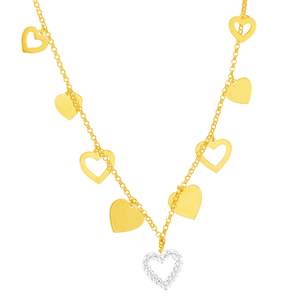 Colar em Ouro 18K Coração - AU6045