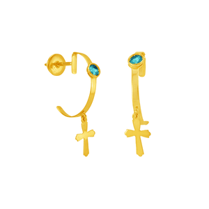 Brinco em Ouro 18K Pingente - AU6058