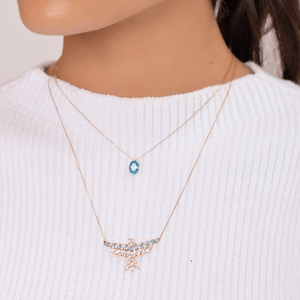 Gargantilha em Ouro 18K Divino com Zircônias - AU4084
