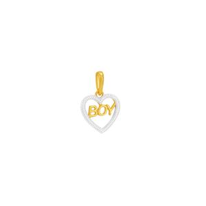 Pingente em Ouro 18K Coração BOY - AU6098