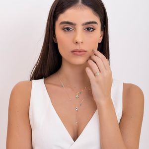 Gargantilha em Ouro 18K Gravata Olho Grego - AU5577