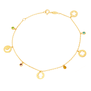 Pulseira em Ouro 18K Amuletos - AU6180