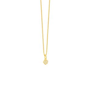 Gargantilha em Ouro 18K Coração com Zircõnias - AU5725
