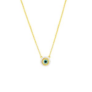 Gargantilha em Ouro 18K Olho Grego - AU5707