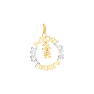 Pingente em Ouro 18K  Mandala Menina - AU6190