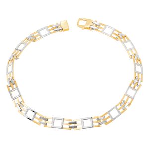 Pulseira em Ouro 18K Bicolor Masculina - AU6212