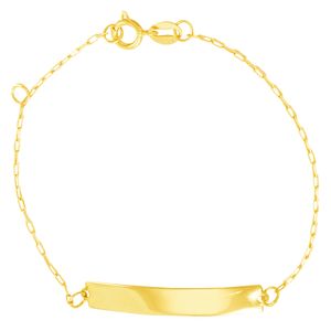 Pulseira Infantil em Ouro 18K Placa - AU6529