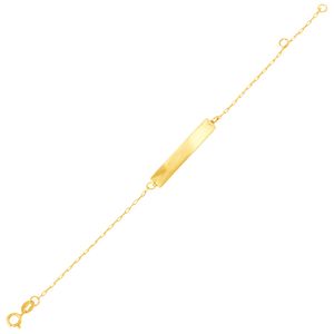 Pulseira Infantil em Ouro 18K Placa - AU6529