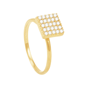 Anel Pavê em Ouro 18K com Zircônias - AU6566
