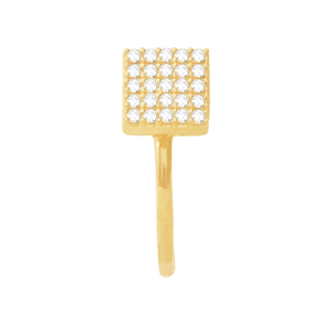 Anel Pavê em Ouro 18K com Zircônias - AU6566