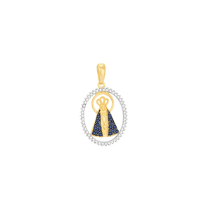 Pingente em Ouro 18k Nossa Senhora Aparecida - AU6204