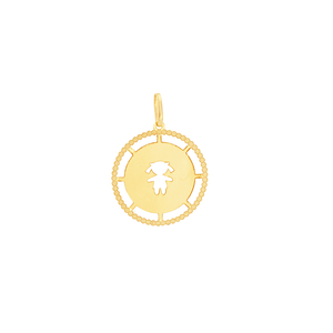 Pingente em Ouro 18K Menina -AU6669