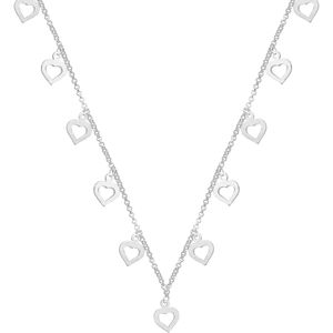 Colar em Prata 925 Corações - PL1130