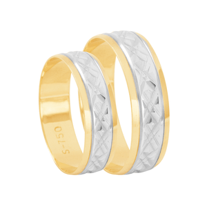 Par de Alianças Bodas de Prata - AU6698