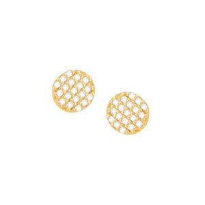 Brinco em Ouro 18k Pavê com Zircônias - AU6741
