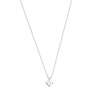 Gargantilha em Ouro Branco 18k Topázio Branco - AU6955