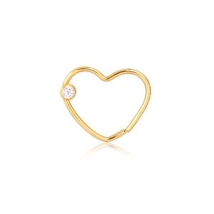 Piercing em Ouro 18k Coração Vazado com Zircônia - AU7042