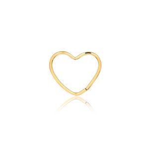 Piercing em Ouro 18k Coração Vazado - AU7053