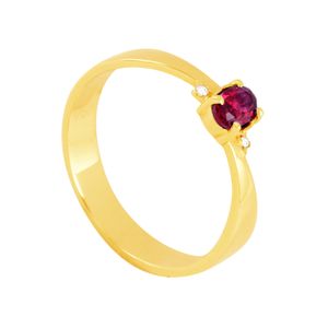 Anel de Formatura em Ouro 18k com Zircônia - AU7071