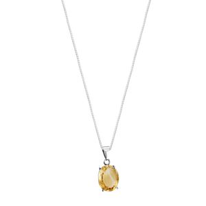 Colar em Prata 925 Citrino - CL0100