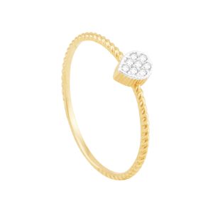 Anel em Ouro 18k Pavê Gota com Diamantes - AU7181