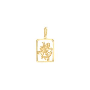 Placa São Jorge em Ouro 18k - AU7211