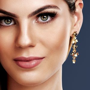 Brinco em Ouro 18K Flores - AU6214