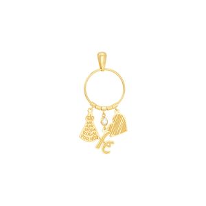 Pingente em Ouro 18k Fé Coração com Zircônia - AU7274