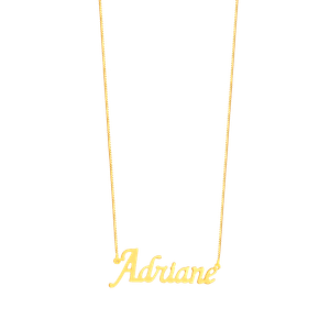 Gargantilha Ouro 18K Personalizado Nome 7 Letras - AU7504