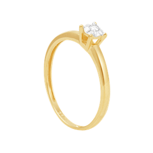 Anel Solitário em Ouro 18k Diamante - AU7513