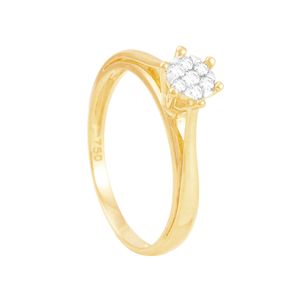 Anel Chuveiro em Ouro 18k Diamantes - AU7514