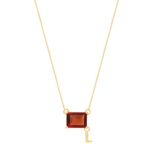 Gargantilha em Ouro 18k Granada Letra L - AU7545