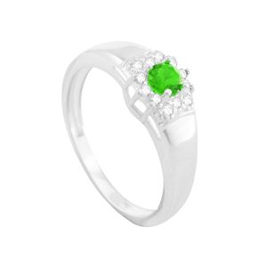 Anel de Formatura em Prata com Zircônia Verde - PL0948