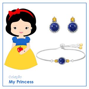 Pulseira Infantil Prata 925 My Princess Branca de Neve - PL2924